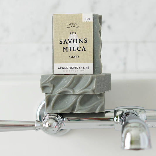 - Savon - Argile verte et Lime / Green clay & lime soap