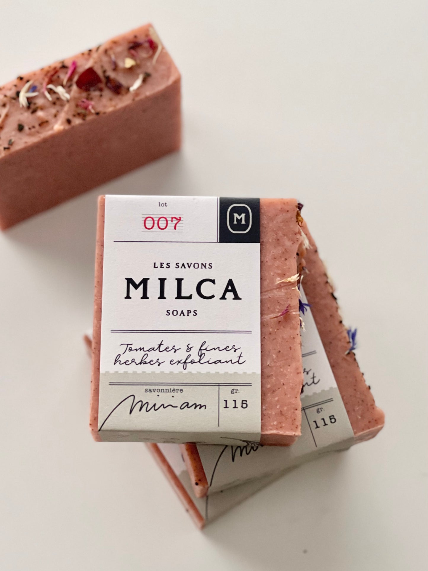 - ÉPHÉMÈRE 007 - Savon du Jardinnier - Tomate et Fines Herbes exfoliant / Tomato & herbs exfoliating soap