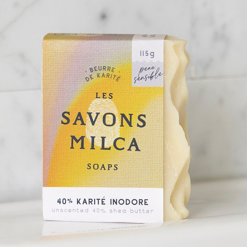 - Savon - Beurre de karité 40% inodore ZÉRO DÉCHET / Unscented 40% Shea butter soap ZERO WASTE