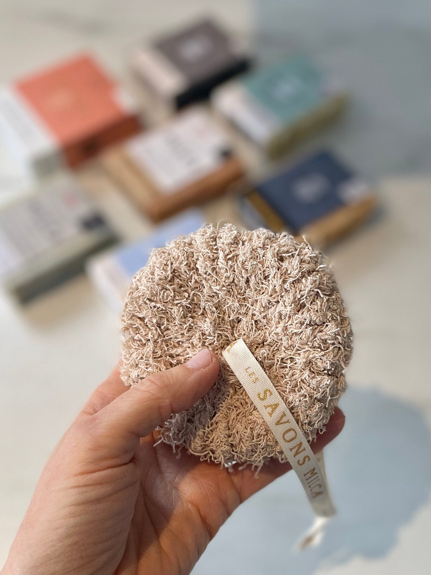 Luffa de coton / Cotton luffa scrubbie