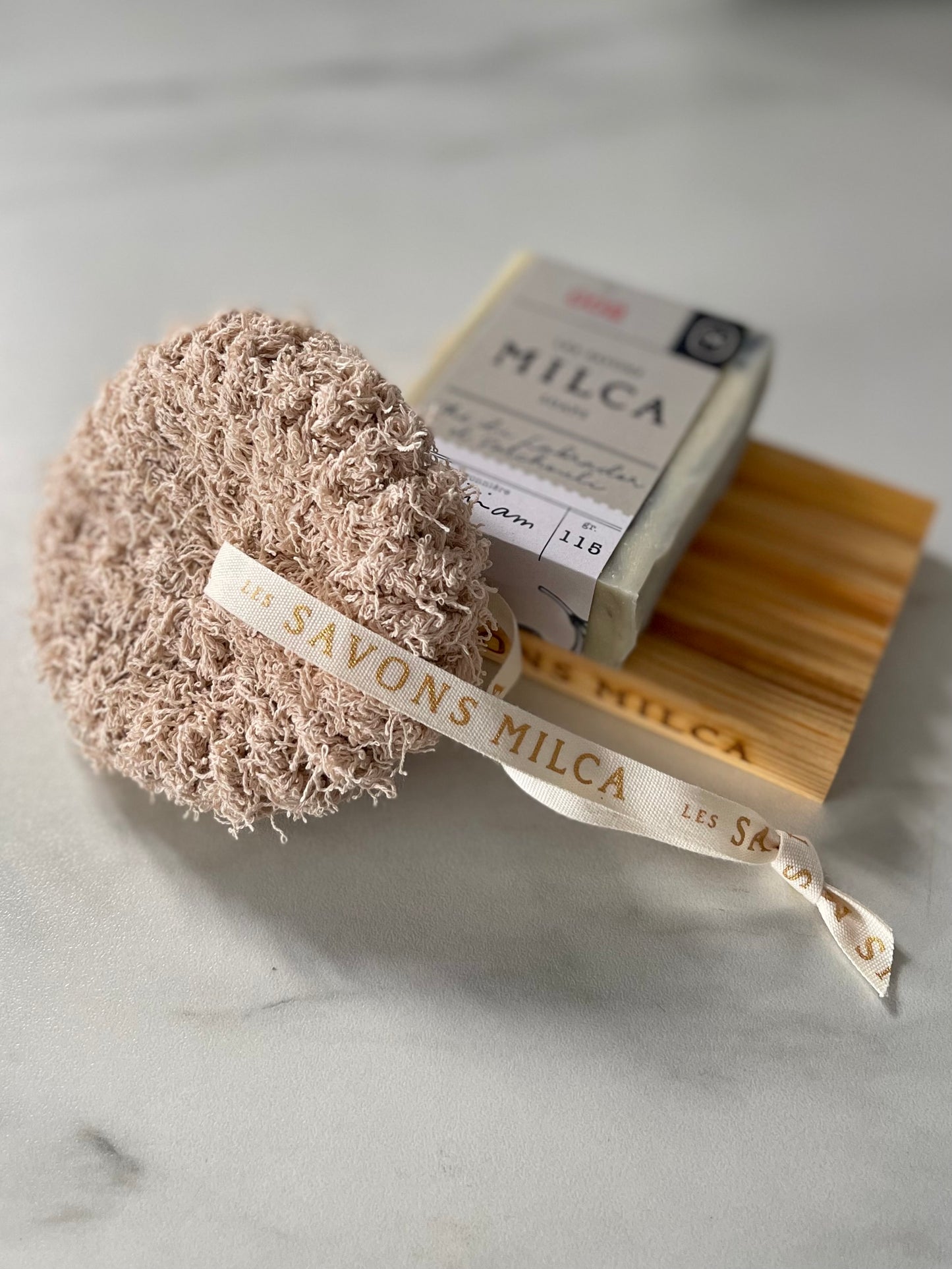 Luffa de coton / Cotton luffa scrubbie