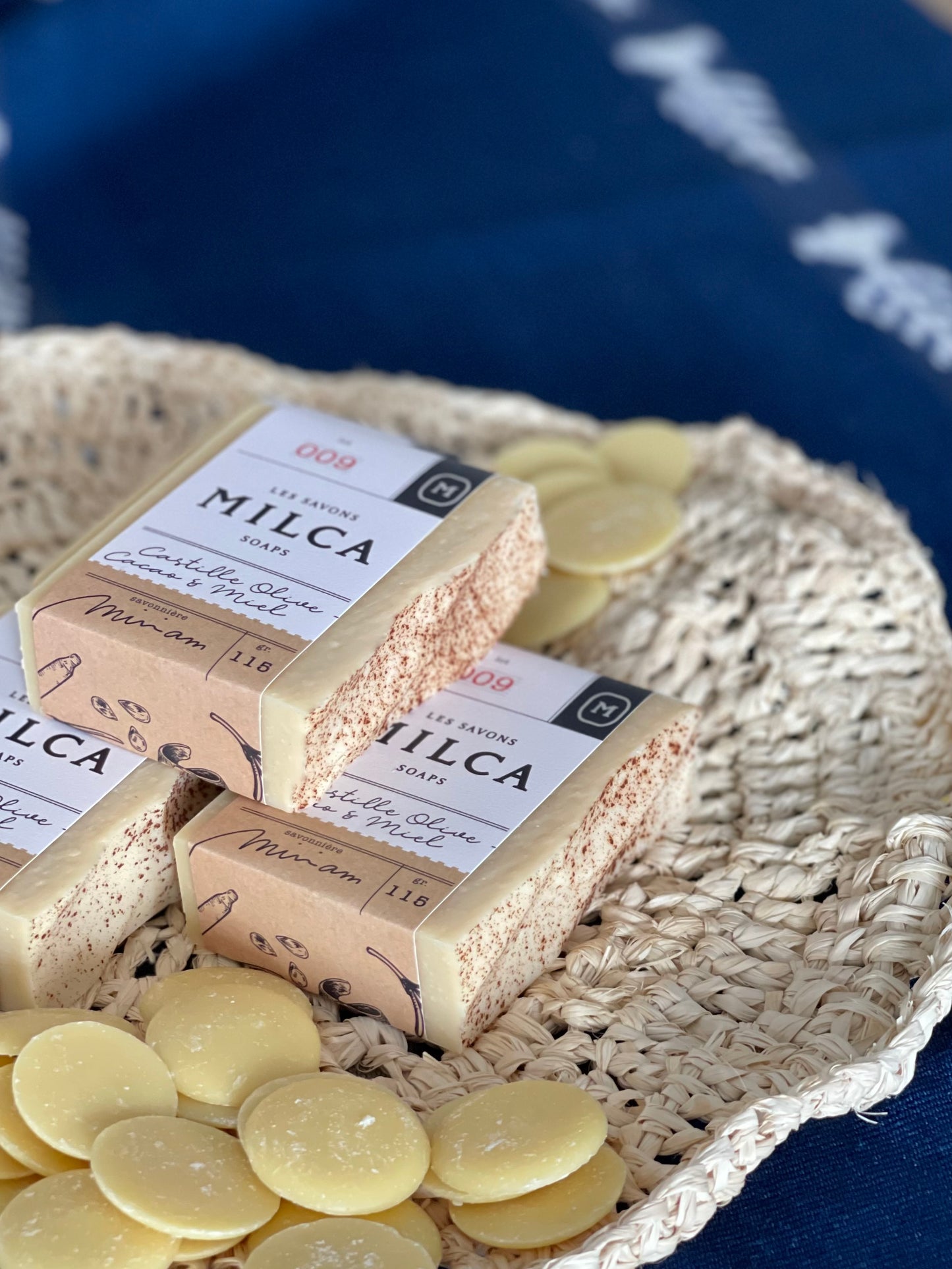 - ÉPHÉMÈRE 009 - Savon Castille Olive, Cacao & miel hypoallergène / Olive, Cocoa & honey Castille soap