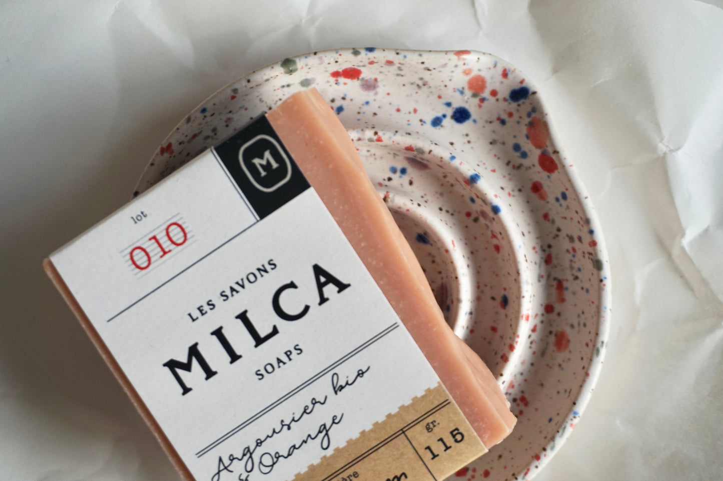 Porte-savon en céramique ÉCLATS MULTICOLORE / MULTI-COLORED Ceramic soap dish