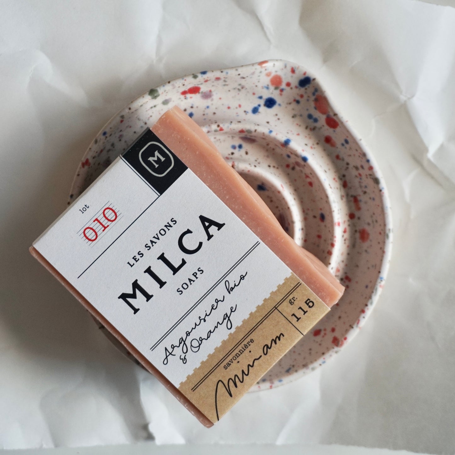 Porte-savon en céramique ÉCLATS MULTICOLORE / MULTI-COLORED Ceramic soap dish