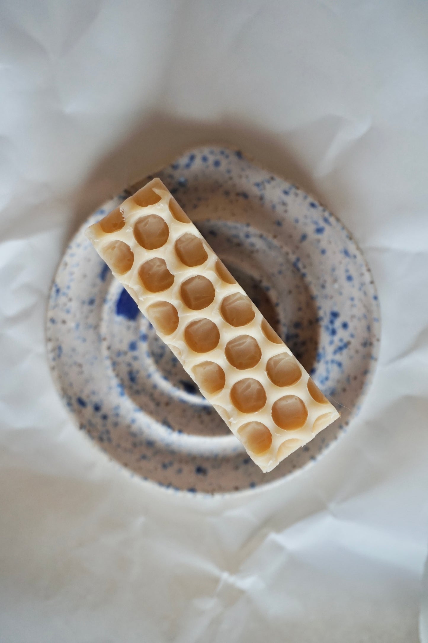Porte-savon en céramique ÉCLATS BLEU / BLUE SPECKS ceramic soap dish