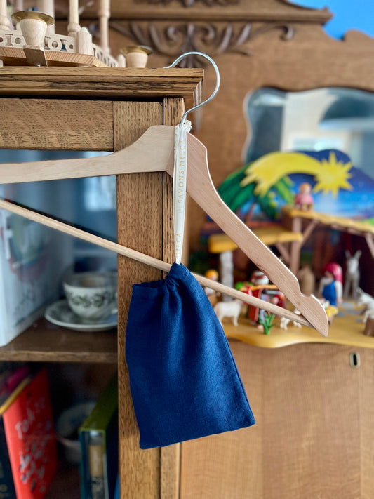 Pochette à savons en lin bio fabriquée au Québec / Organic linen pouch