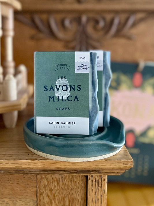 Porte-savon en céramique VERT FORÊT / Ceramic soap dish