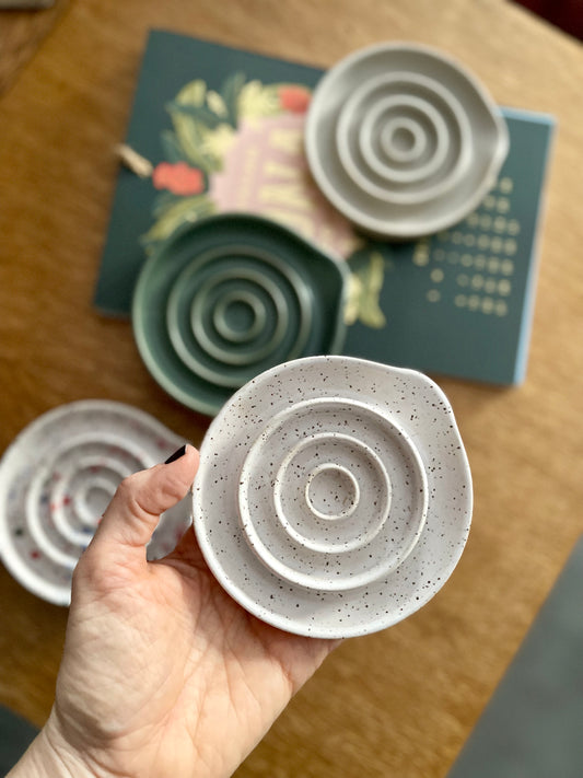 Porte-savon en céramique BLANC / WHITE Ceramic soap dish