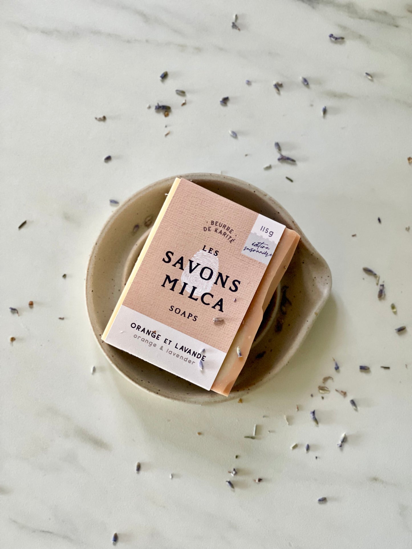 Porte-savon en céramique GRIS-BEIGE Ceramic soap dish