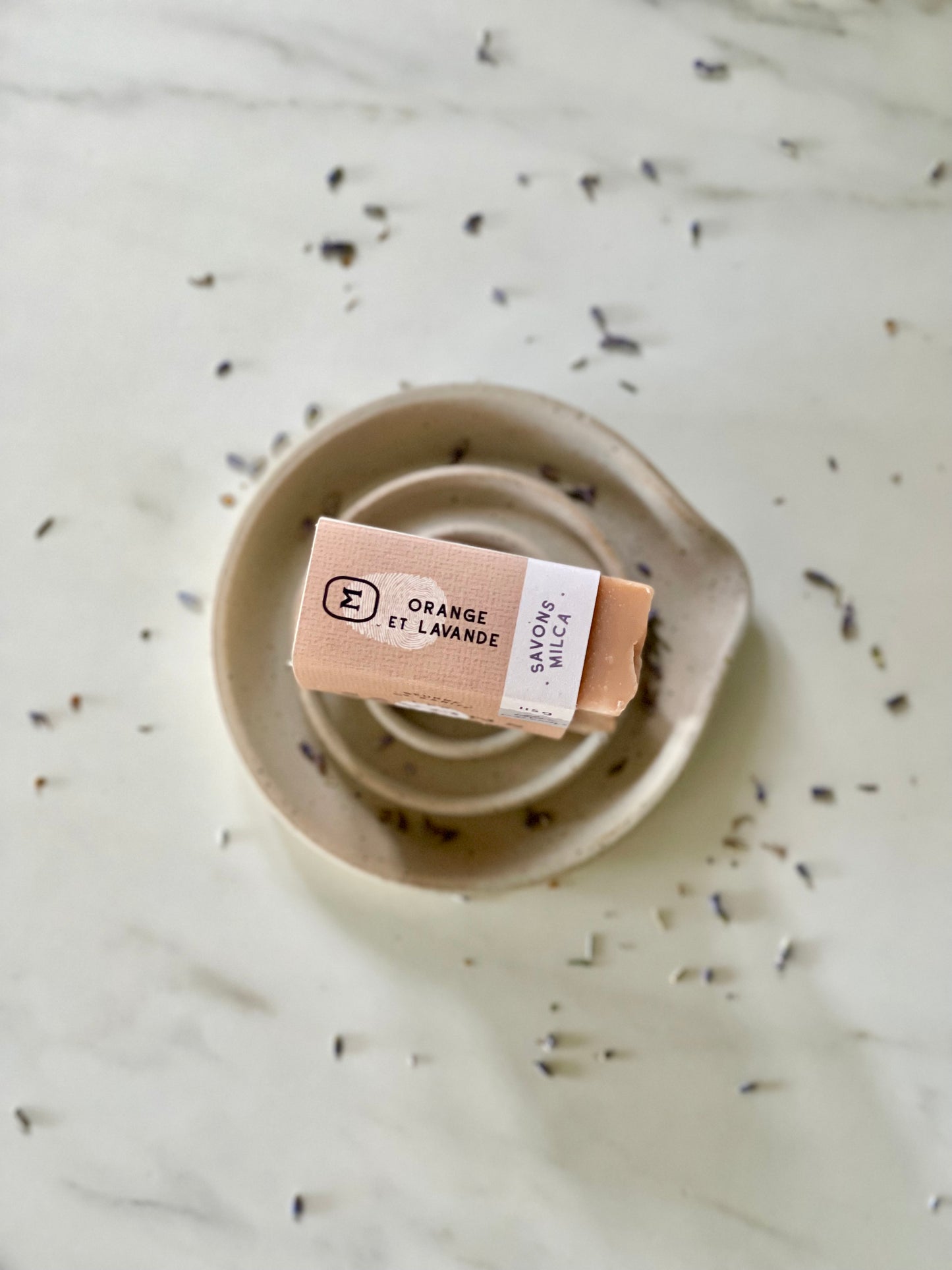Porte-savon en céramique GRIS-BEIGE Ceramic soap dish